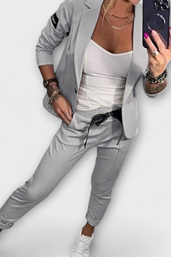 Vionne | Elegante completo composto da top, giacca e pantaloni