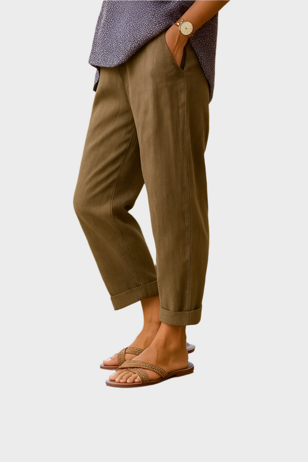 Pantaloni estivi in lino e cotone