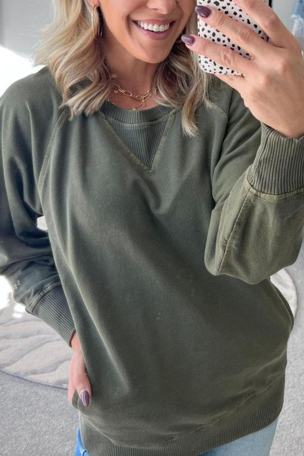 VIOLA - Maglione a coste con tasche