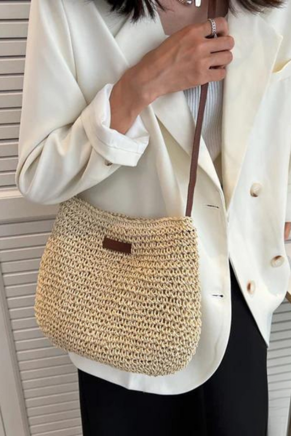 Mary - Borsa a tracolla in paglia retrò