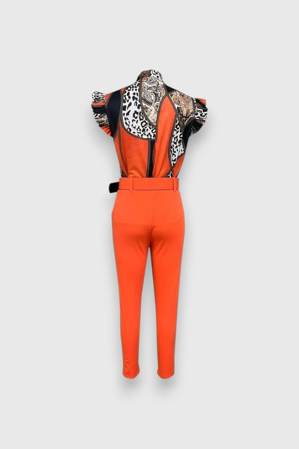 Completo due pezzi con stampa leopardata moderna