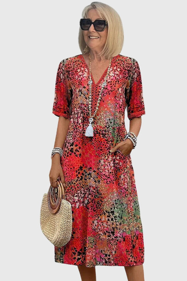 Bella | Elegante abito midi floreale