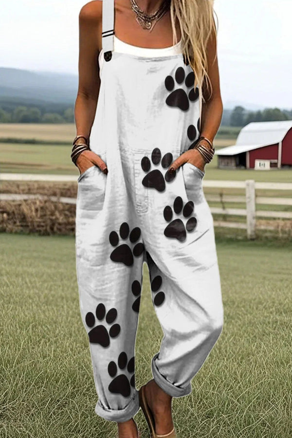 Tuta da donna - Design floreale vintage, pantaloni a gamba larga per comfort e stile