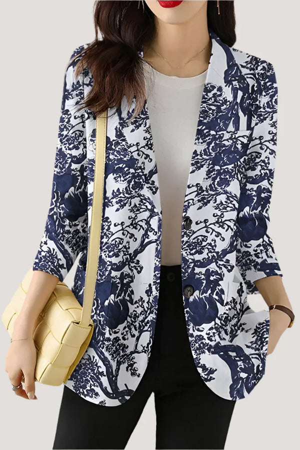 Zoe™ - Blazer elegante con stampa floreale