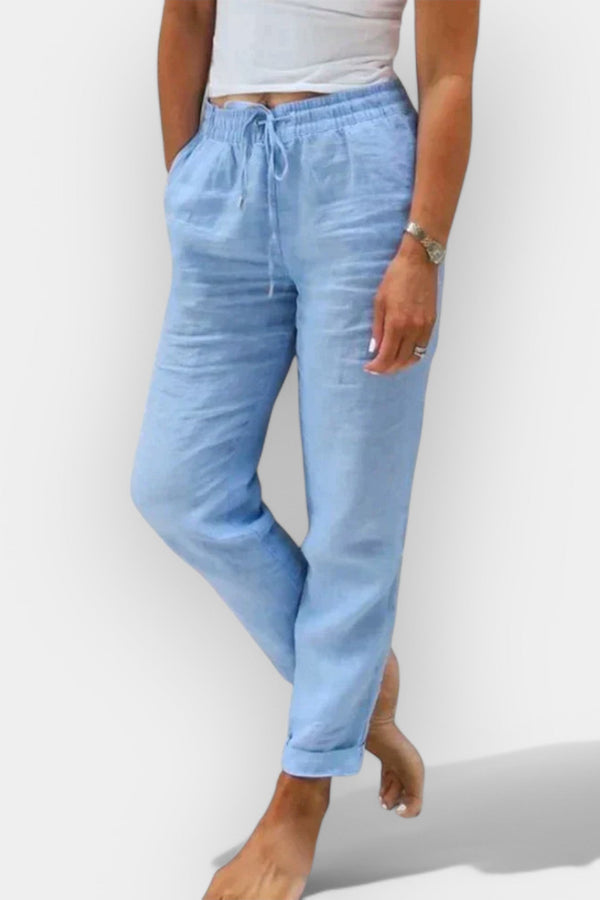 Pantaloni di lino aggiornati per l'estate