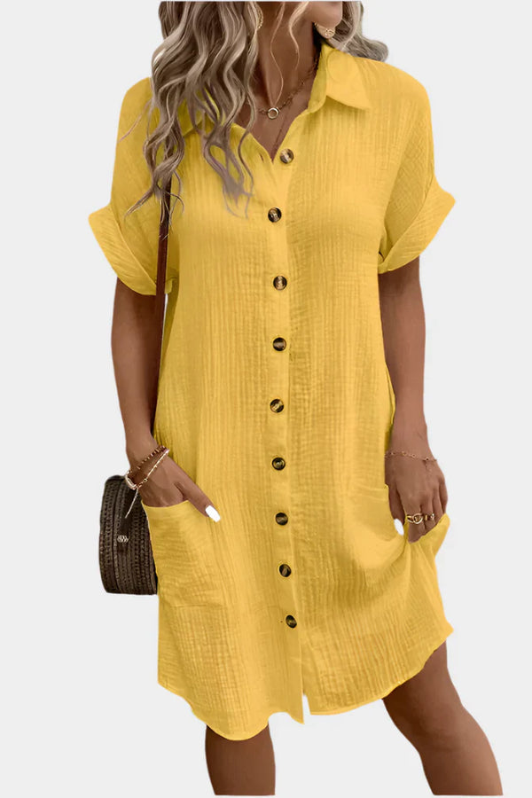 Abito da donna in cotone e lino