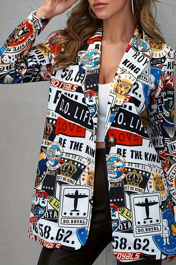 Avery™ - Blazer moderno con graffiti