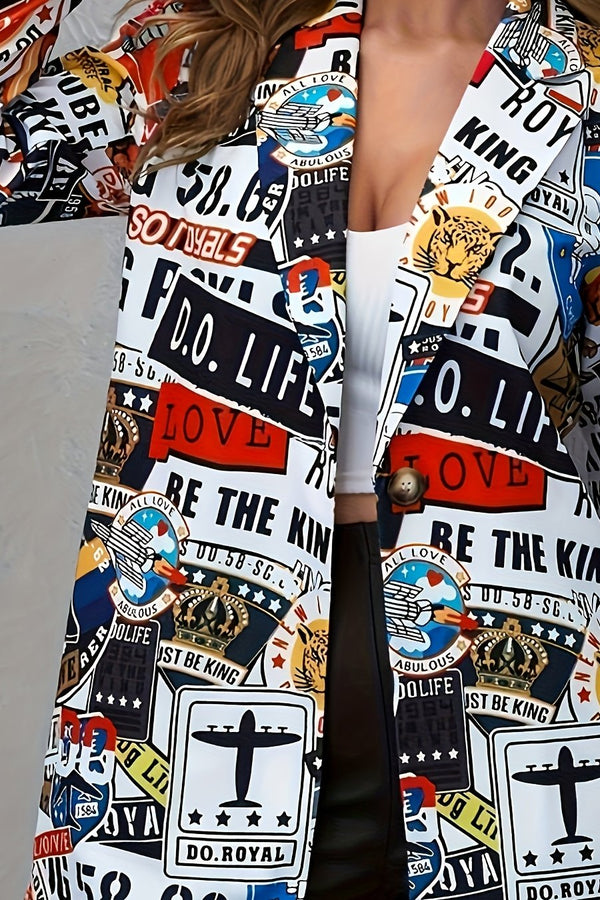 Avery™ - Blazer moderno con graffiti