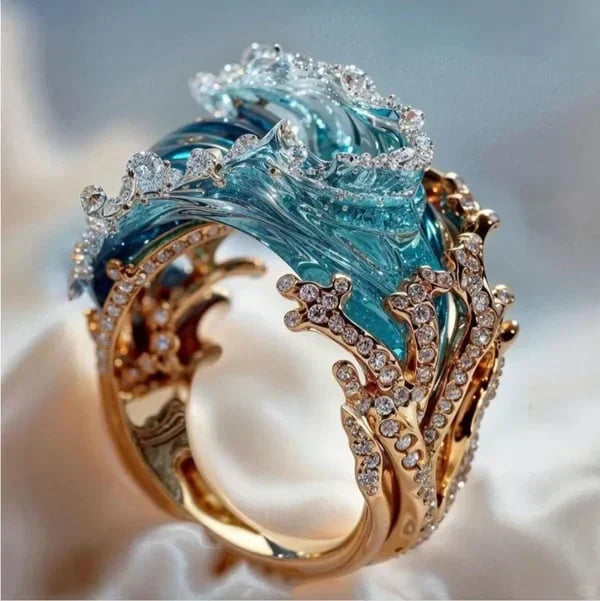 Anello Azure Pledge | Oro Bianco