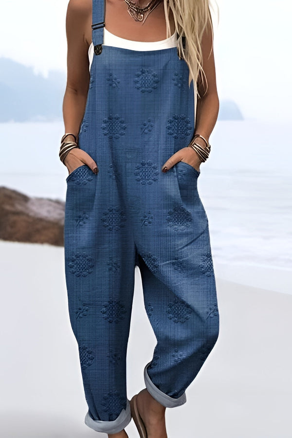 Tuta floreale vintage per donna - stile senza sforzo e comfort per tutto il giorno