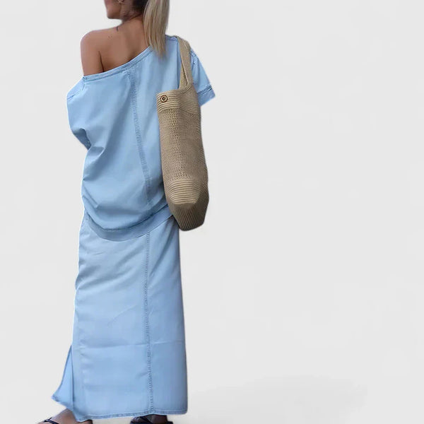 Averlynn | Elegante completo con gonna lunga