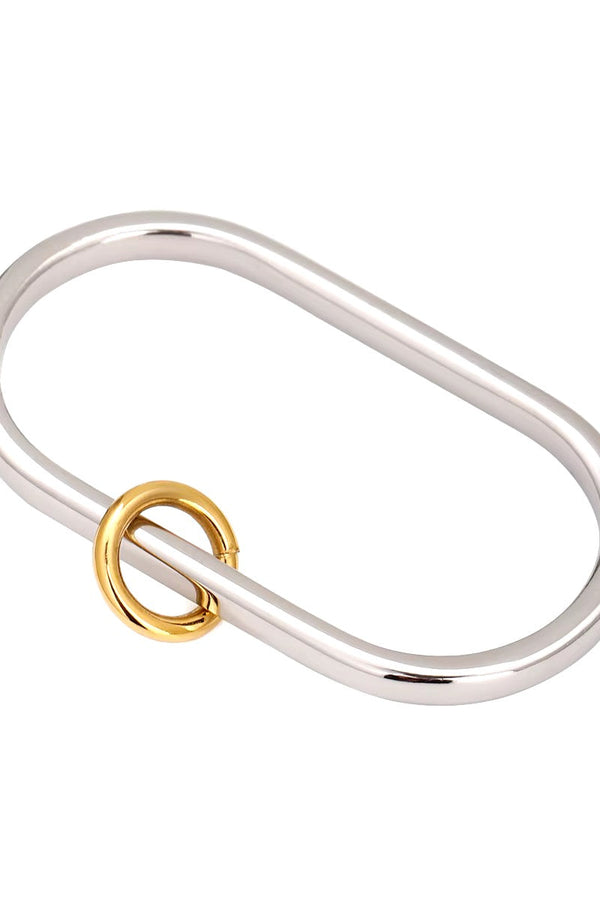 Anello doppio in metallo misto