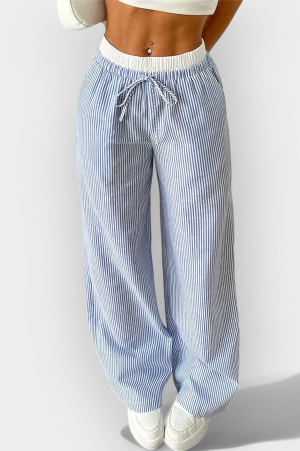 Pantaloni larghi a righe