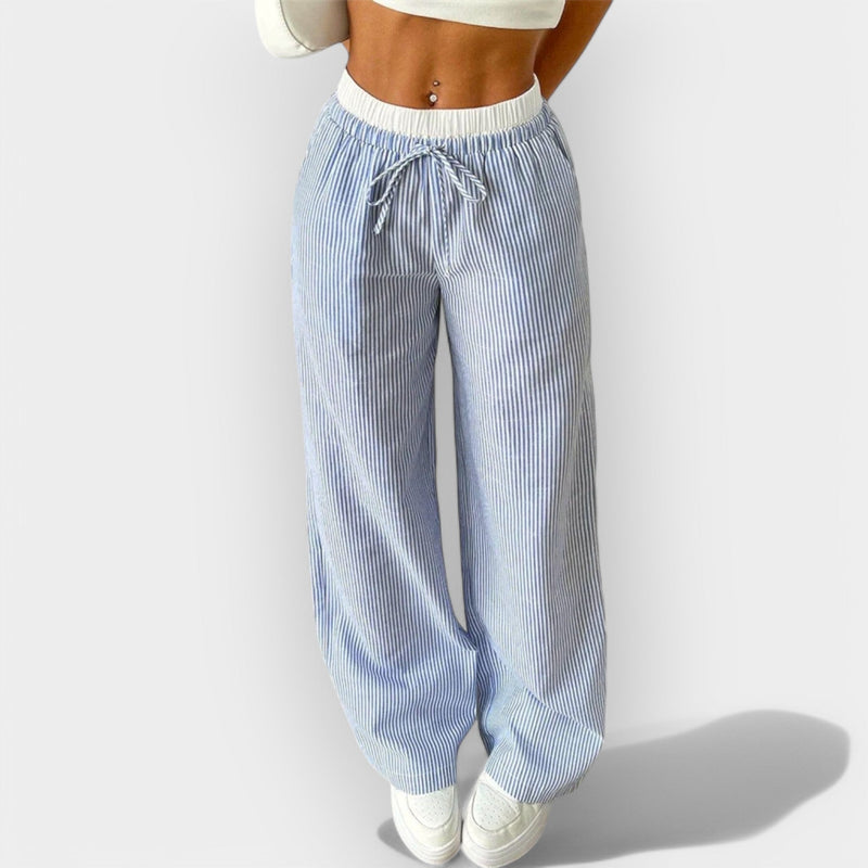 Pantaloni larghi a righe