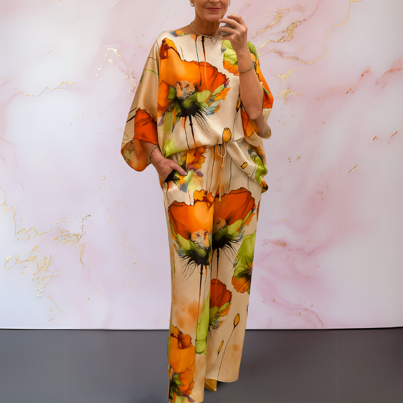 Evangelia | Set Due Pezzi in Raso da Donna