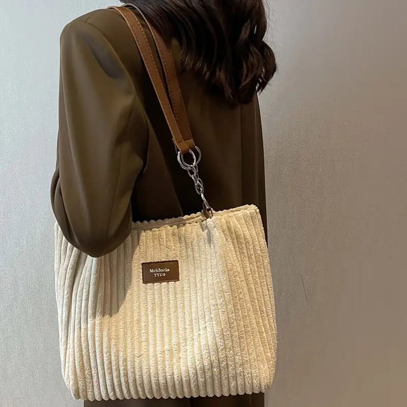 Meiduole™ - Elegante borsa tote in velluto a coste 