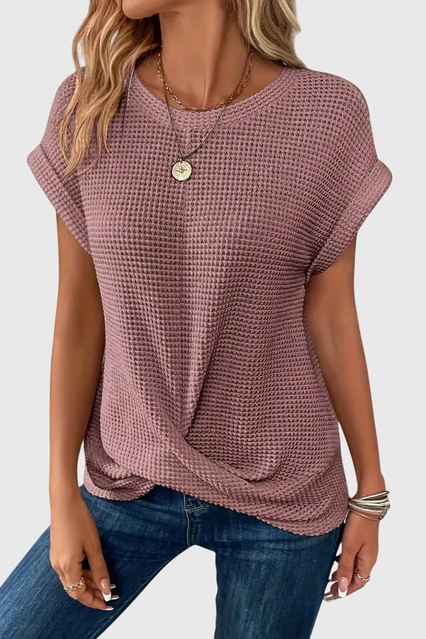 Isa™ | Elegante camicetta con scollo rotondo