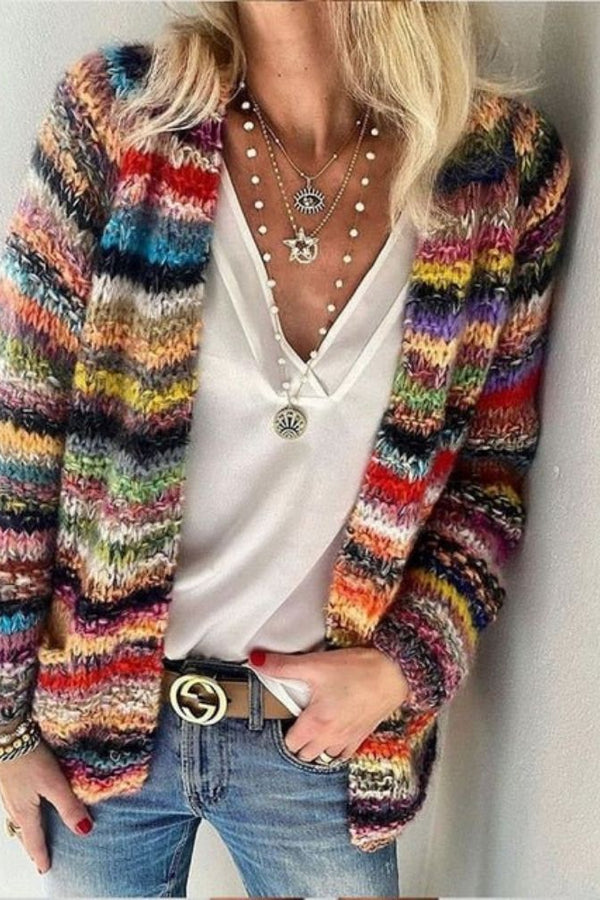 Sarai - Giacca cardigan in finto maglione 