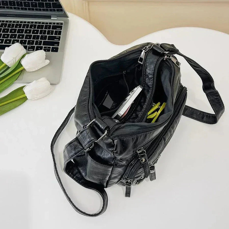 Ciondolo vintage Olivia™ | Borsa morbida con cerniera