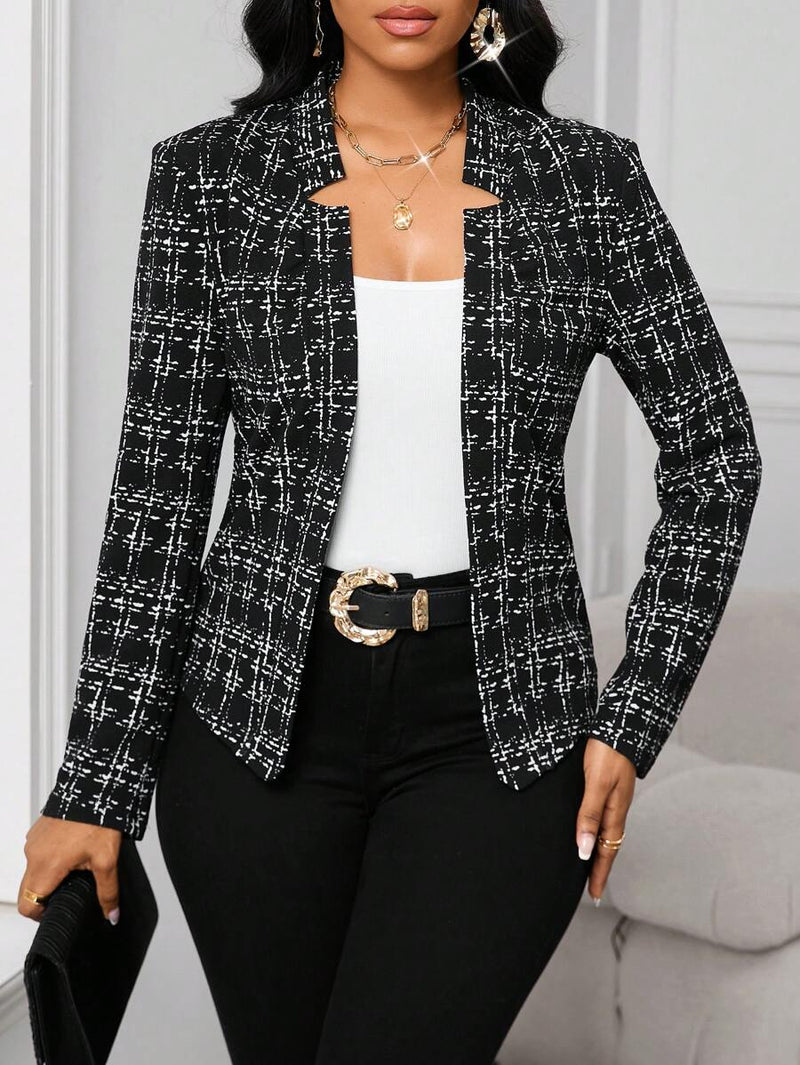 Ellie™ - Blazer scozzese chic
