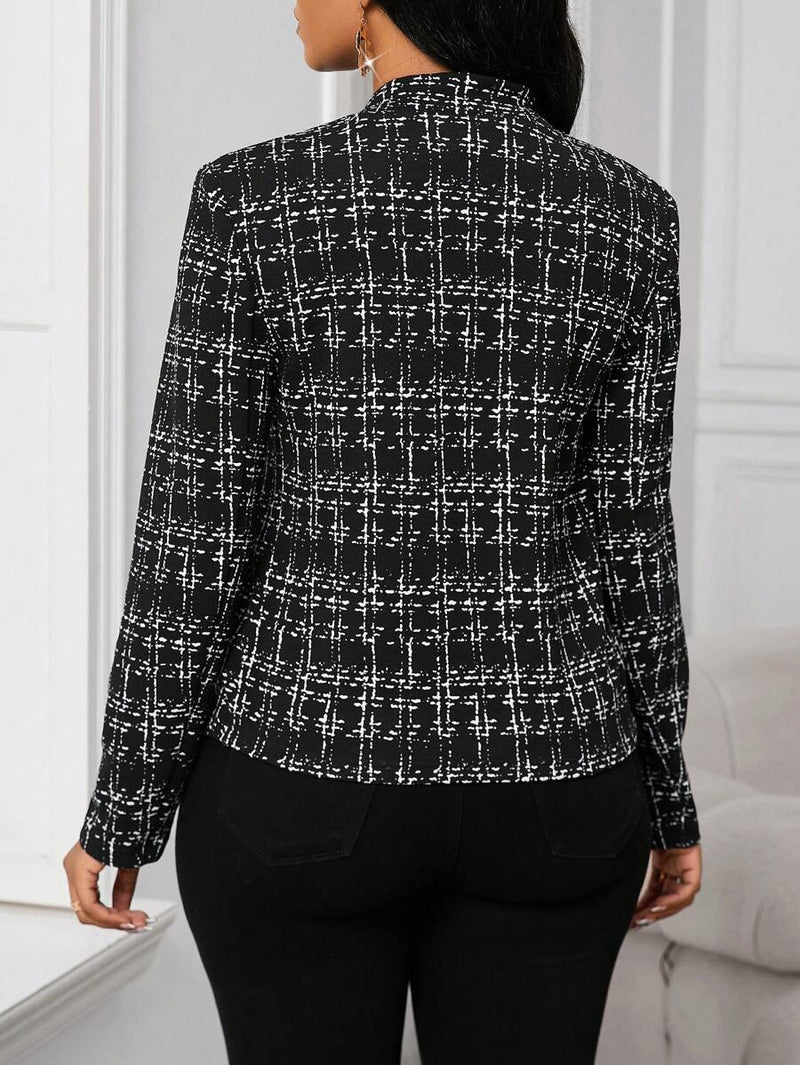 Ellie™ - Blazer scozzese chic