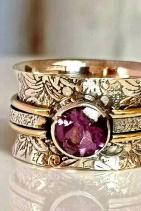 Anello da meditazione in cristallo bohemien