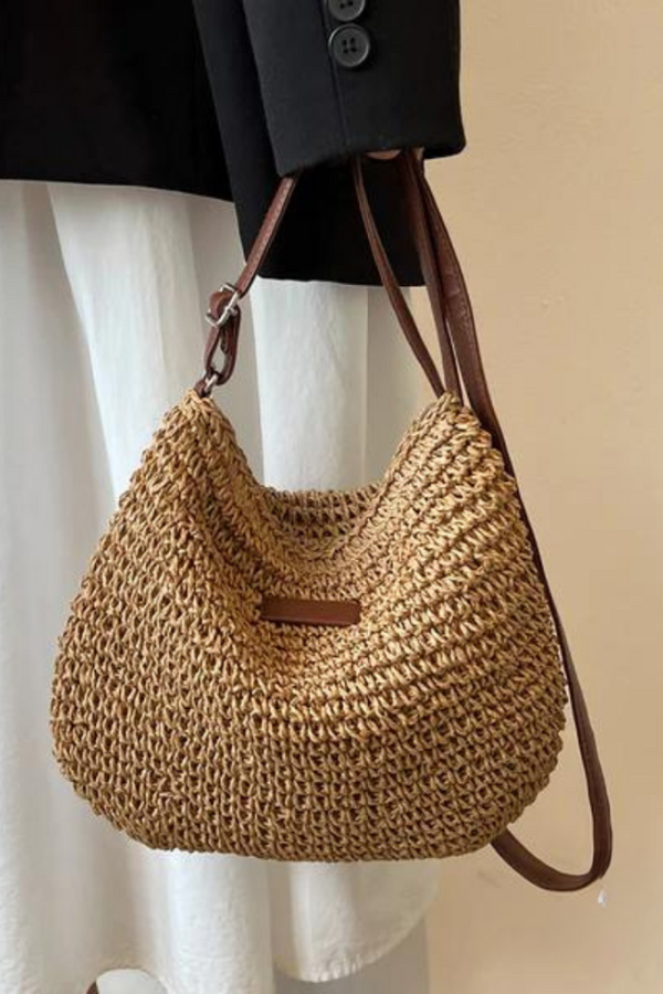 Mary - Borsa a tracolla in paglia retrò