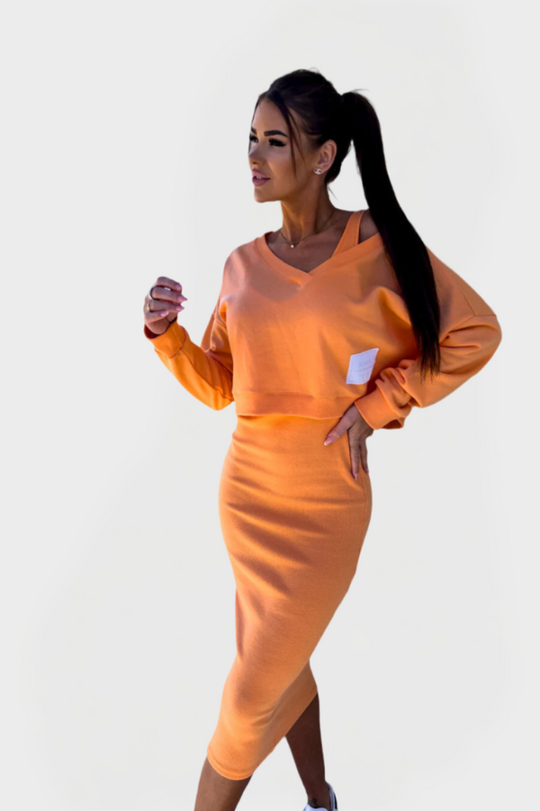 Completo estivo con felpa con cappuccio e vestito per comfort e stile