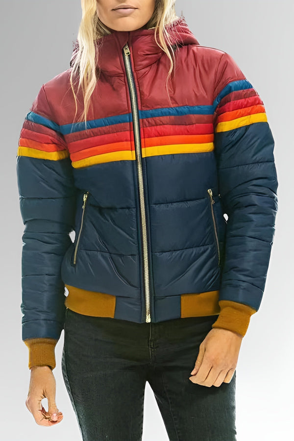 Marietta | Giacca con cerniera e strisce arcobaleno 