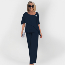 Elegante set doppio di camicetta e pantaloni
