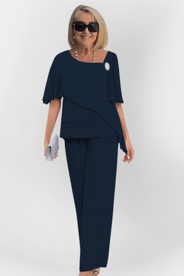 Elegante set doppio di camicetta e pantaloni