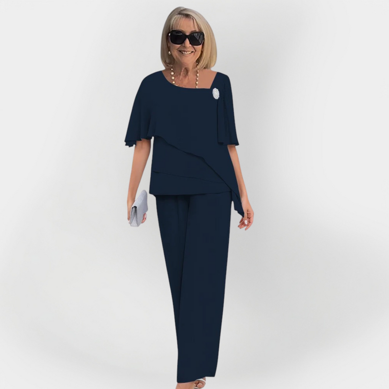 Elegante set doppio di camicetta e pantaloni