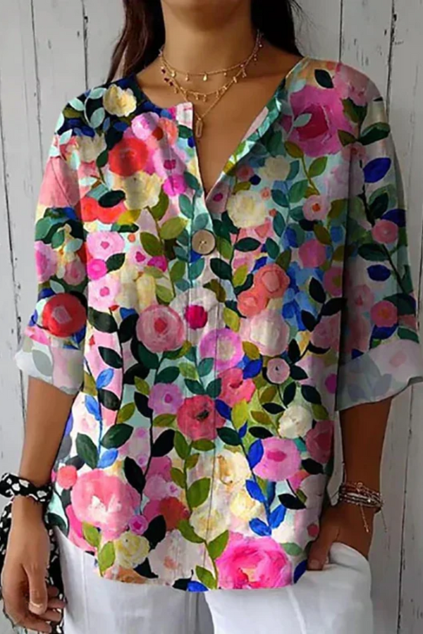 Mavis | Blusa casual con stampa floreale