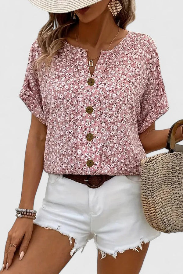 Sabine - Elegante top estivo floreale
