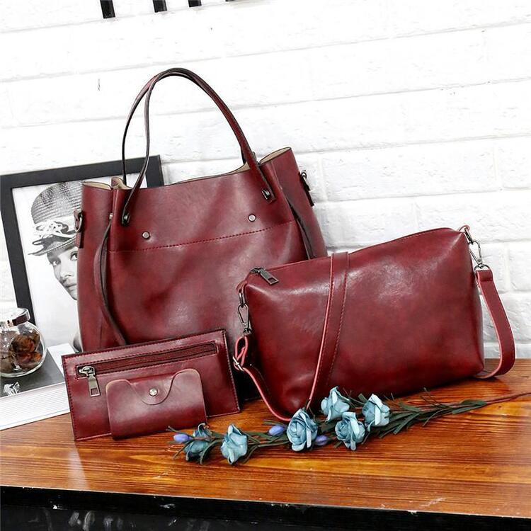 LUISE™ | Set di 4 borse vintage in ecopelle