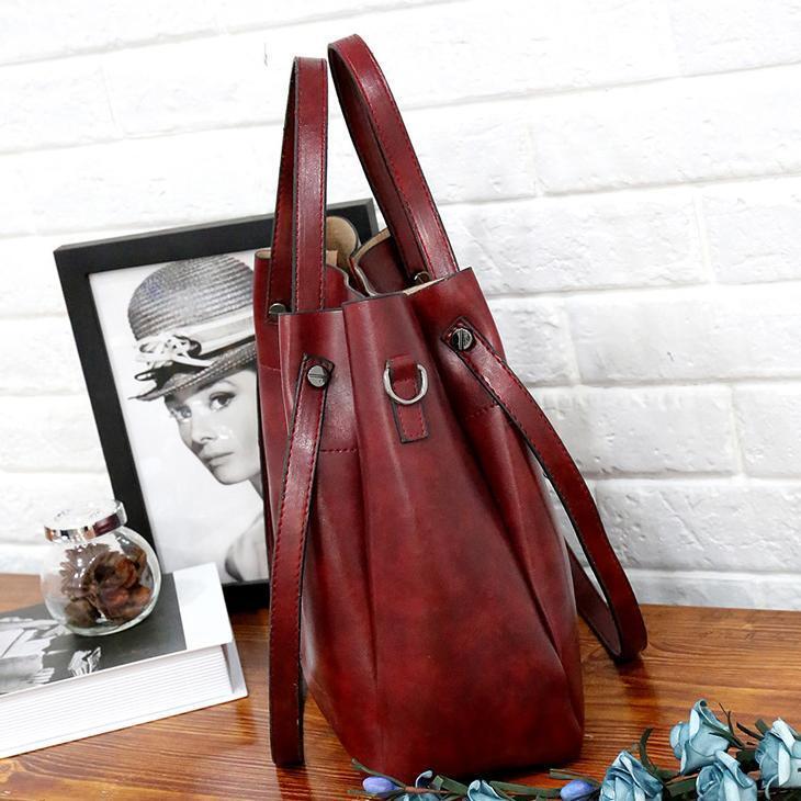 LUISE™ | Set di 4 borse vintage in ecopelle