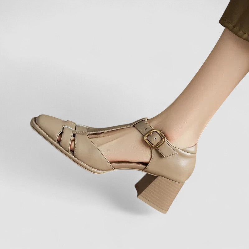 Scarlett™ – Sandali ortopedici con cinturino a T e tacco a blocco