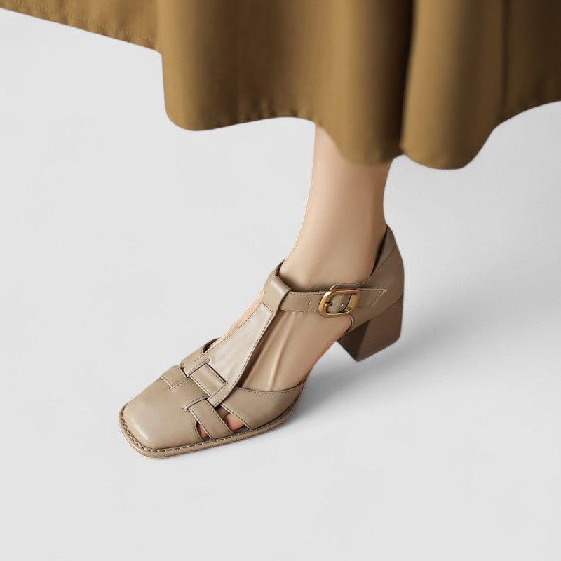 Scarlett™ – Sandali ortopedici con cinturino a T e tacco a blocco