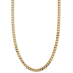 Collana a catena piatta con maglie a cordolo | Oro