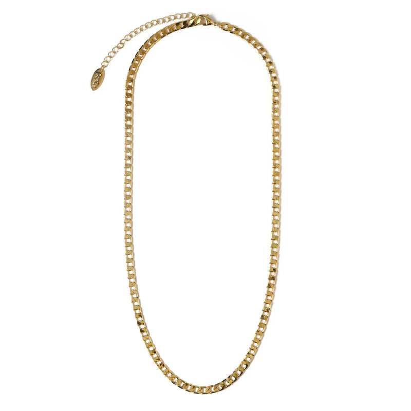 Collana a catena piatta con maglie a cordolo | Oro