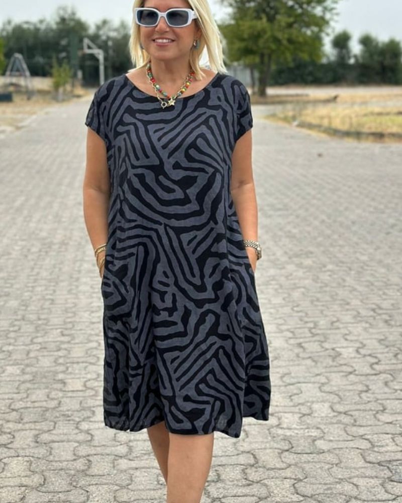 Despoina | Vestito estivo con scollo rotondo e bellissimo design