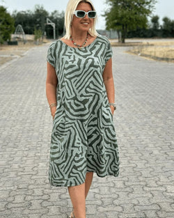 Despoina | Vestito estivo con scollo rotondo e bellissimo design