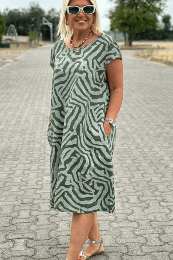 Despoina | Vestito estivo con scollo rotondo e bellissimo design