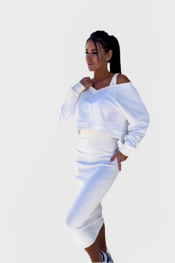 Completo estivo con felpa con cappuccio e vestito per comfort e stile