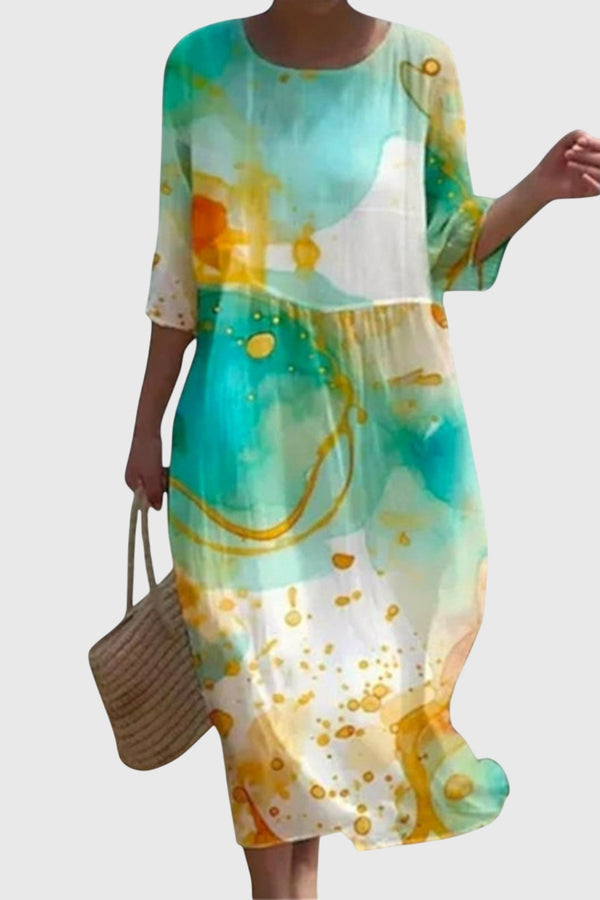 Hayley™ | Elegante abito lungo floreale