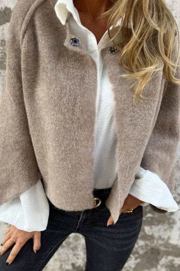 Amalia - Cardigan a maniche lunghe con scollo rotondo