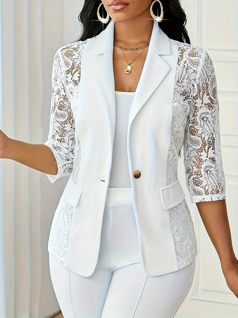 Layla™ - Blazer in pizzo a contrasto