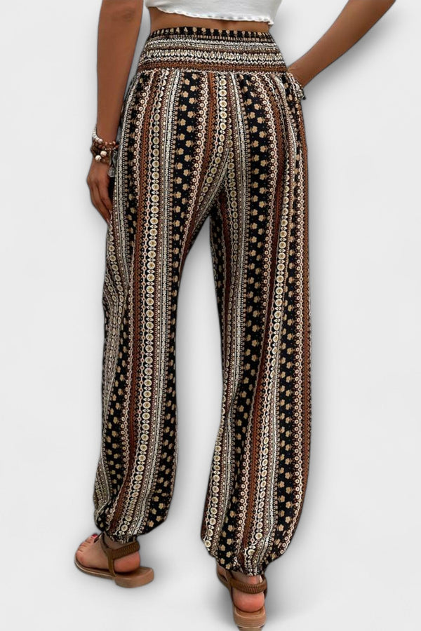 Pantaloni con disegno etnografico