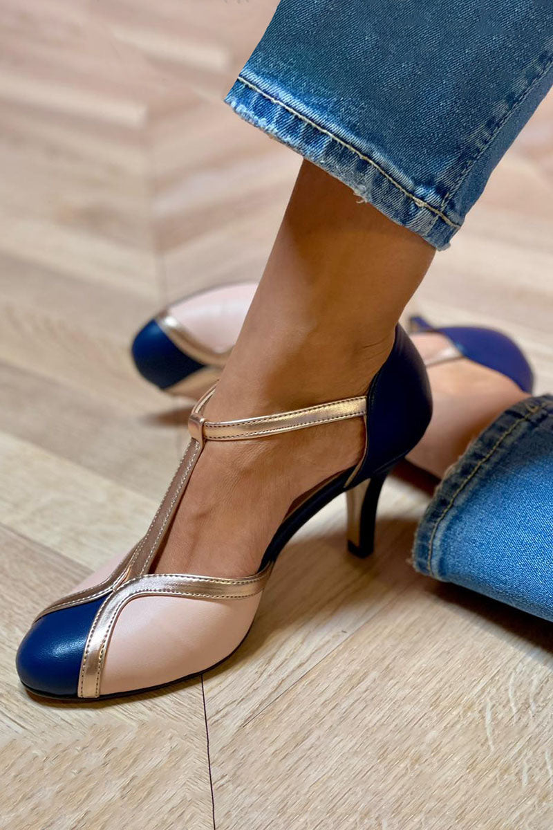 Laya™ | Scarpe con tacco a T, punta tonda, colorate e comode