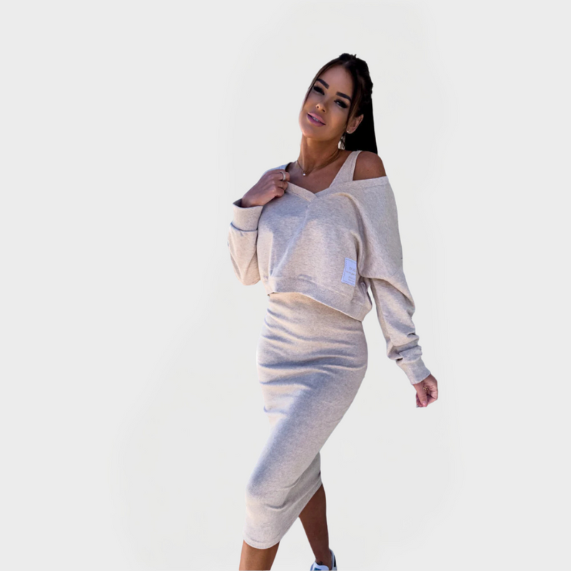 Completo estivo con felpa con cappuccio e vestito per comfort e stile